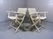 Weiße klappbare Mid-Century Gartenstühle aus Holz, 1960er, 4er Set 5