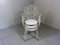 Weißes Mid-Century Gartentisch & Stühle Set aus Eisen, 1950er, 5er Set 24