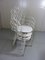 Conjunto de mesa y sillas de jardín Mid-Century de hierro blanco, años 50. Juego de 5, Imagen 26