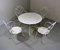 Mid-Century White Iron Garden Table and Chairs Set, 1950s, Set of 5 5