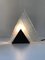 Lampada da tavolo triangolare in vetro, anni '60, Immagine 7