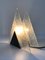 Dreieckige Glas Tischlampe, 1960er 4