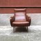 Italian Brown Leather Lounge Chair, 1960s 4