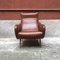 Italian Brown Leather Lounge Chair, 1960s, Image 4