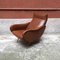Italian Brown Leather Lounge Chair, 1960s 1