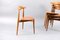 Mid-Century Oak Heart Dining Chairs by Hans Wegner for Fritz Hansen, Set of 7, Image 38