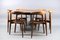 Mid-Century Oak Heart Dining Chairs by Hans Wegner for Fritz Hansen, Set of 7, Image 13