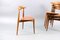 Mid-Century Oak Heart Dining Chairs by Hans Wegner for Fritz Hansen, Set of 7, Immagine 17