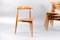 Mid-Century Oak Heart Dining Chairs by Hans Wegner for Fritz Hansen, Set of 7, Immagine 33