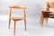 Mid-Century Oak Heart Dining Chairs by Hans Wegner for Fritz Hansen, Set of 7, Immagine 30