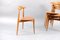 Mid-Century Oak Heart Dining Chairs by Hans Wegner for Fritz Hansen, Set of 7, Image 32