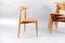 Mid-Century Oak Heart Dining Chairs by Hans Wegner for Fritz Hansen, Set of 7, Immagine 32