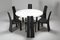 Belgian Postmodern Ebonized Oak Dining Chairs by Van den Berghe-Pauvers, 1980s, Set of 8 4