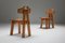 Spanish Brutalist Oak Dining Chairs, 1970s, Set of 4 4