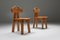 Spanish Brutalist Oak Dining Chairs, 1970s, Set of 4 1