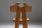 Spanish Brutalist Oak Dining Chairs, 1970s, Set of 4, Image 5