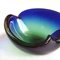 Mid-Century Italian Green and Blue Sommerso Murano Glass Bowl, 1960s 3