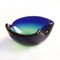 Mid-Century Italian Green and Blue Sommerso Murano Glass Bowl, 1960s 5