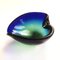 Mid-Century Italian Green and Blue Sommerso Murano Glass Bowl, 1960s, Image 2