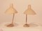 Large Vintage French Metal & Brass Table Lamps, Set of 2 3