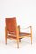 Mid-Century Danish Patinated Leather Lounge Chair and Ottoman by Kaare Klint for Rud. Rasmussen, 1960s, Set of 2 4
