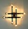 Chromed Metal 8-Arm Sconce, 1970s 10