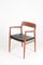 Divano Mid-Century in teak e pelle di Niels Otto Møller per JL Møllers, anni '60, Immagine 5