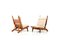 AP71 Reclining Lounge Chairs by Hans J. Wegner for A.P. Stolen, 1960s, Set of 2 4