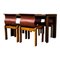 Esszimmerstühle aus Leder & Schichtholz von Tobia & Afra Scarpa, 1966, 4er Set 12