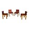 Leather & Plywood Dining Chairs by Tobia & Afra Scarpa, 1966, Set of 4 2