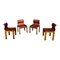 Leather & Plywood Dining Chairs by Tobia & Afra Scarpa, 1966, Set of 4, Image 2