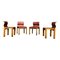Leather & Plywood Dining Chairs by Tobia & Afra Scarpa, 1966, Set of 4 7
