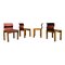 Esszimmerstühle aus Leder & Schichtholz von Tobia & Afra Scarpa, 1966, 4er Set 8