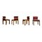 Leather & Plywood Dining Chairs by Tobia & Afra Scarpa, 1966, Set of 4 5