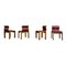 Leather & Plywood Dining Chairs by Tobia & Afra Scarpa, 1966, Set of 4, Image 5