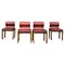 Esszimmerstühle aus Leder & Schichtholz von Tobia & Afra Scarpa, 1966, 4er Set 6
