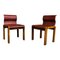 Esszimmerstühle aus Leder & Schichtholz von Tobia & Afra Scarpa, 1966, 4er Set 10