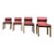 Leather & Plywood Dining Chairs by Tobia & Afra Scarpa, 1966, Set of 4, Image 4