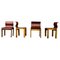 Esszimmerstühle aus Leder & Schichtholz von Tobia & Afra Scarpa, 1966, 4er Set 1