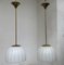 Art Deco Brass and Glass Ceiling Lamps, 1920s, Set of 2 1