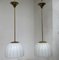 Art Deco Brass and Glass Ceiling Lamps, 1920s, Set of 2, Image 1