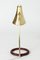 Mid-Century Danish Brass and Leather Table Lamp, 1950s, Image 4