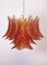 Italian Murano Amber Felci Glass Chandelier, 1988 9