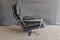 Vintage Black Leather Lounge Chair and Ottoman Set by Arne Norell for Vatne Lenestolfabrikk, 1960s, Image 4