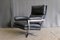 Vintage Black Leather Lounge Chair and Ottoman Set by Arne Norell for Vatne Lenestolfabrikk, 1960s, Image 6