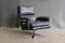 Vintage Black Leather Lounge Chair and Ottoman Set by Arne Norell for Vatne Lenestolfabrikk, 1960s, Image 3