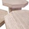 Octagonal Travertine Nesting Tables, 1980s, Set of 3 2