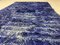 Türkischer Blauer Vintage Woll-Shabby Teppich, 1940er 5