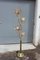 Lámpara de pie italiana con flores de loto de metal, años 70, Imagen 1