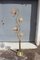 Lámpara de pie italiana con flores de loto de metal, años 70, Imagen 9